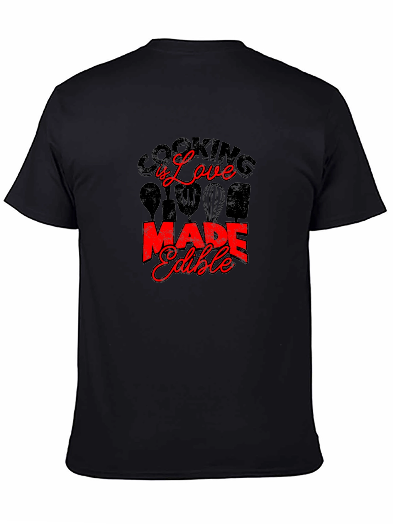 Cooking is Love Made Edible Black T-Shirt