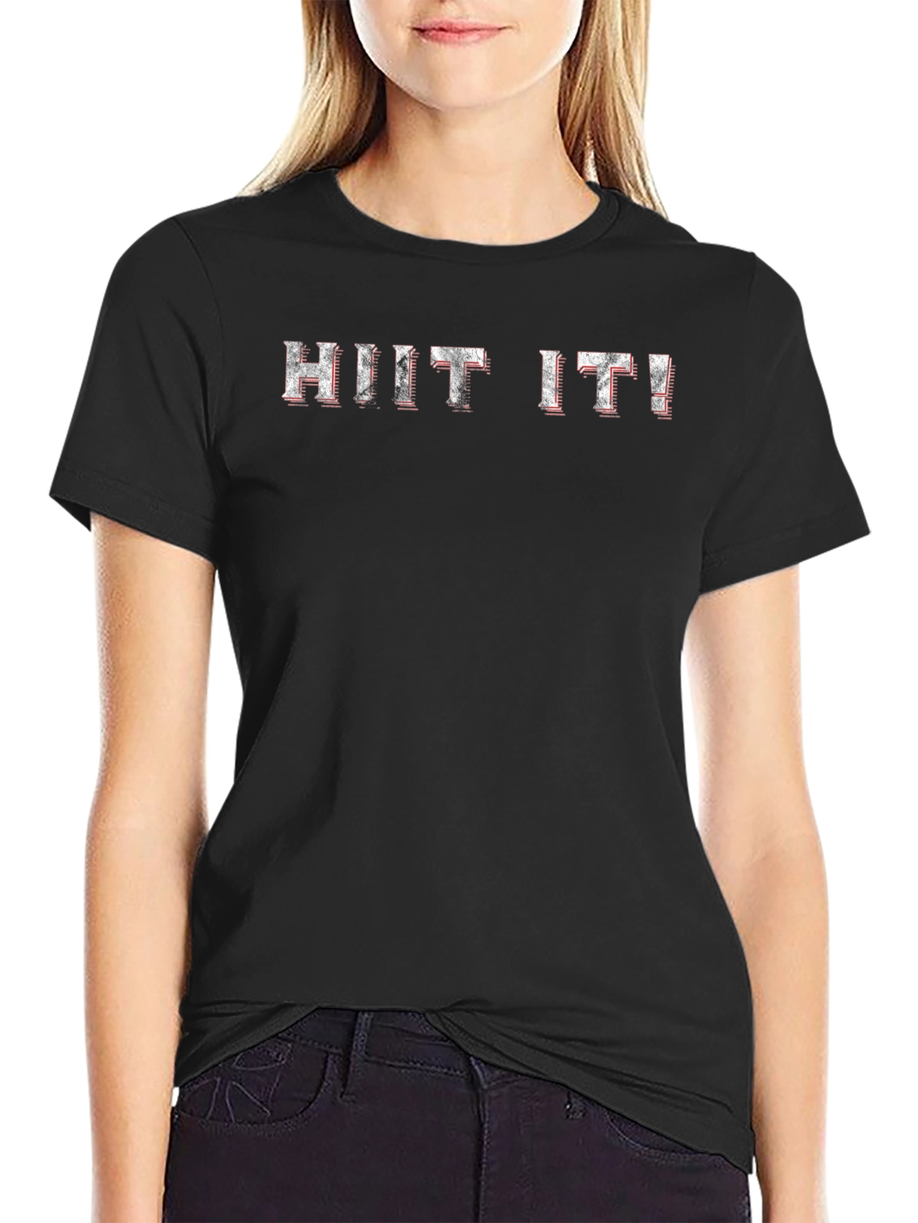 Mens HIT IT! Graphic Print Black T-Shirt