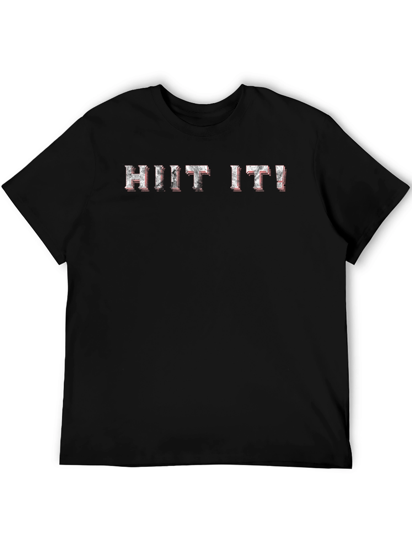 Mens HIT IT! Graphic Print Black T-Shirt