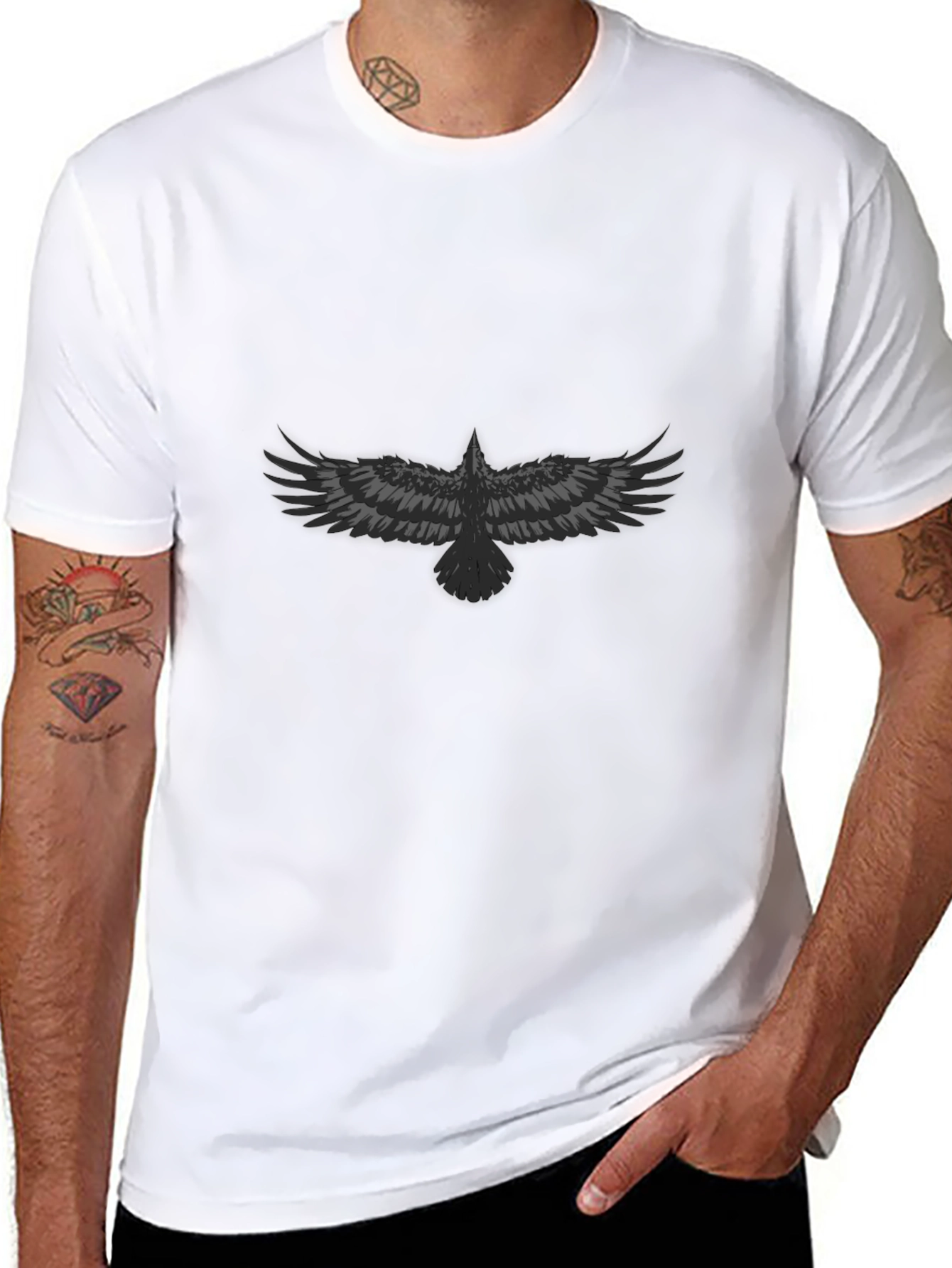 Raven Graphic Black T-Shirt