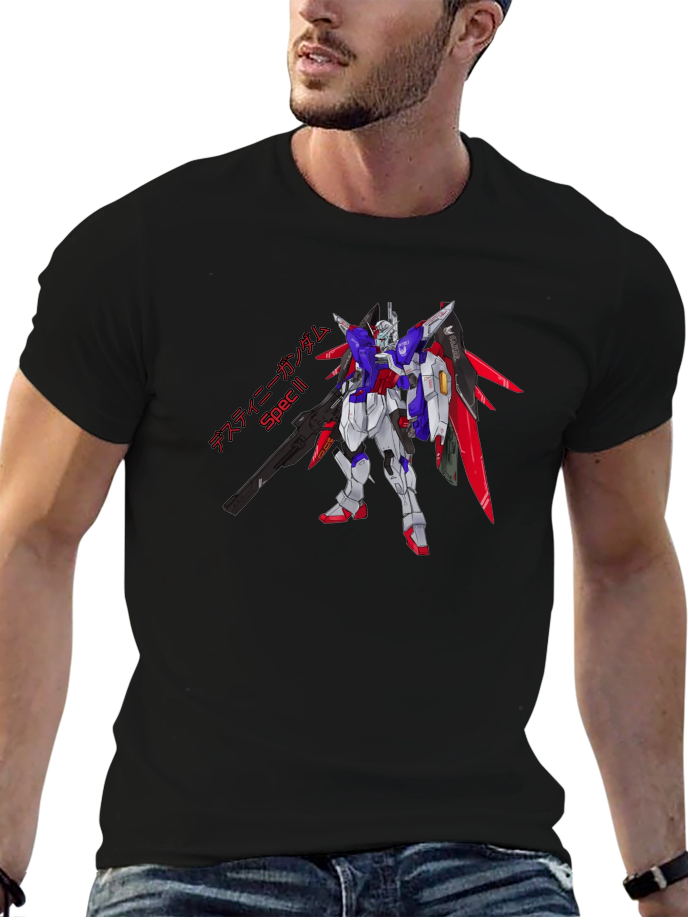 Destiny Gundam Spec II Black T-Shirt