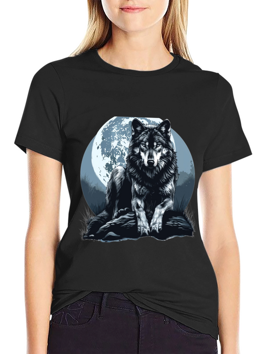 Wolf Moon Graphic Tee - Mens Black T-Shirt