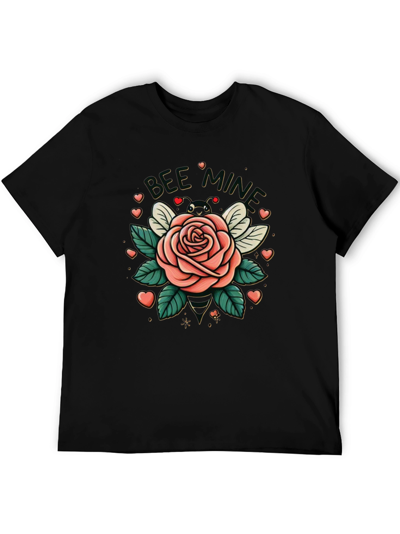 Bee Mine Rose Valentines Day T-Shirt