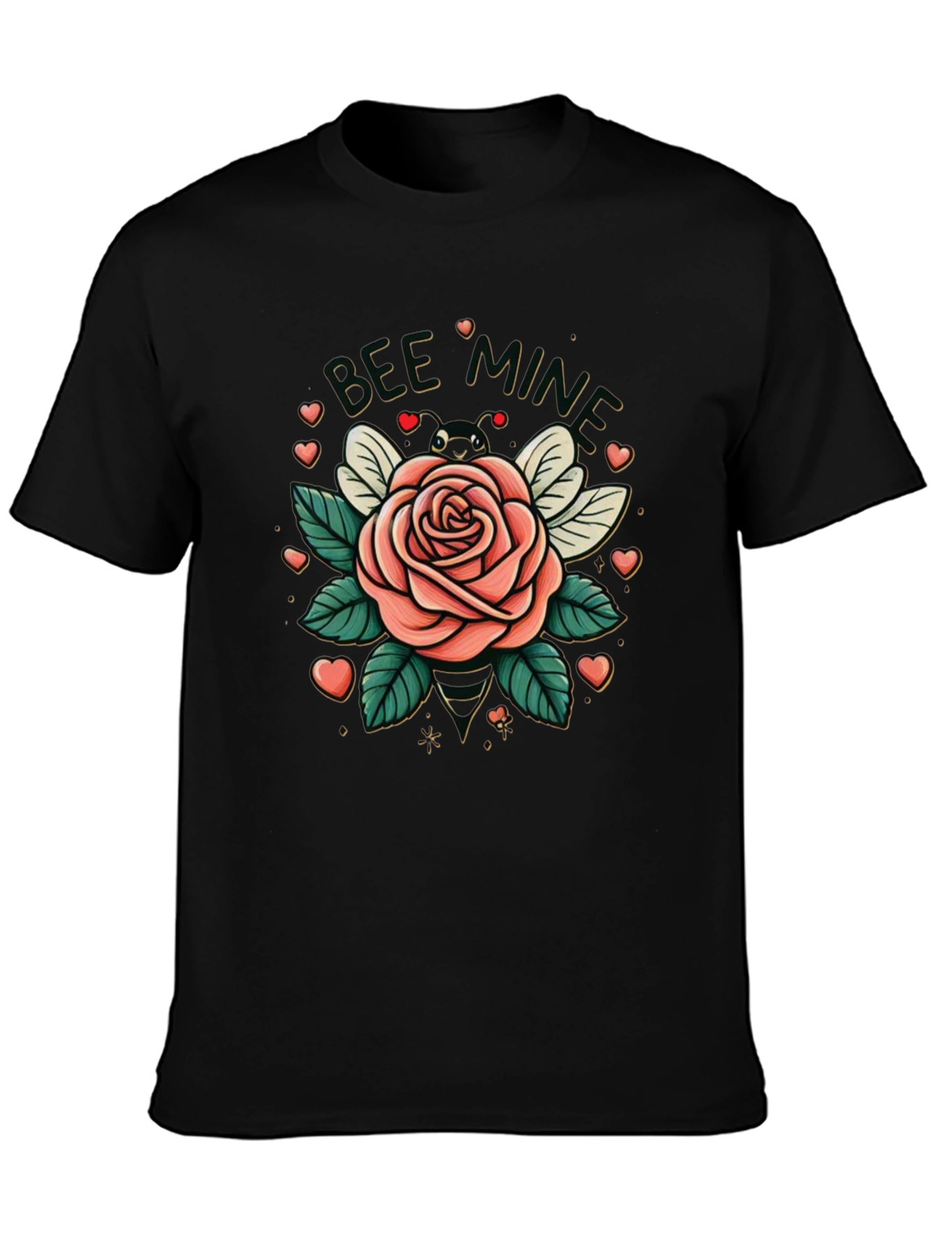 Bee Mine Rose Valentines Day T-Shirt