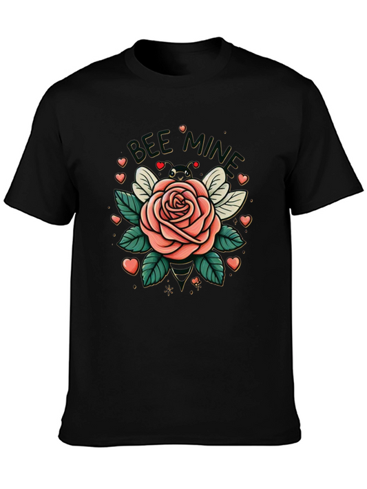 Bee Mine Rose Valentines Day T-Shirt