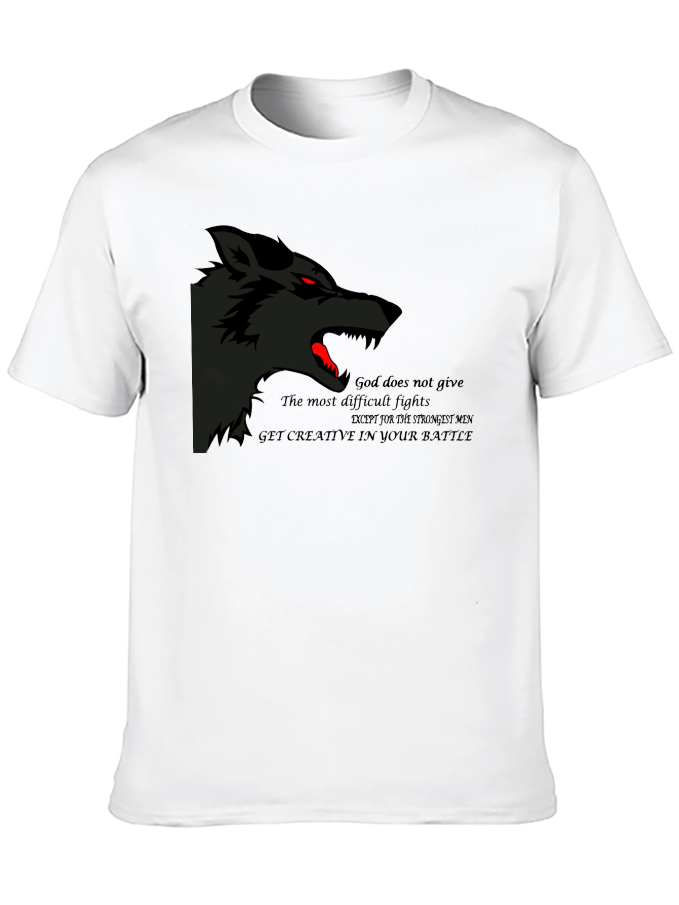 Wolf Graphic Black T-Shirt - Strength & Creativity