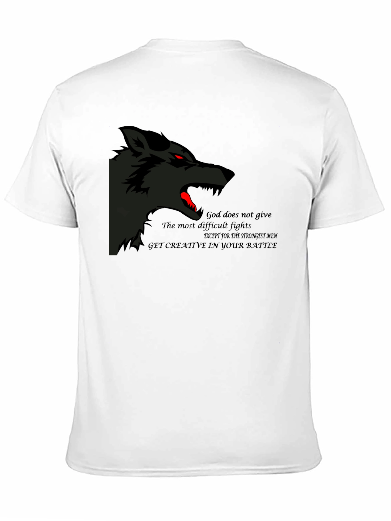 Wolf Graphic Black T-Shirt - Strength & Creativity