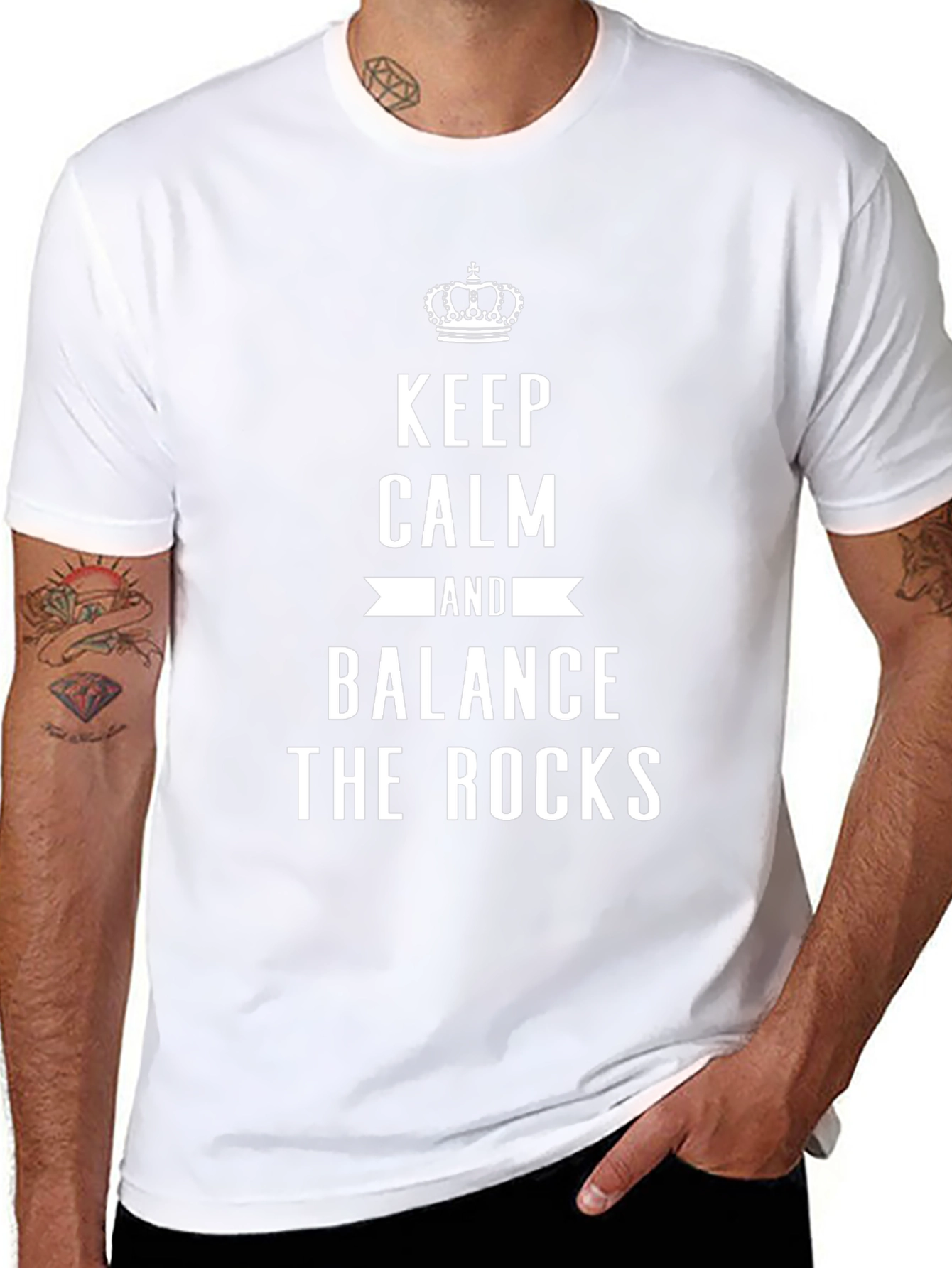 Keep Calm and Balance the Rocks Graphic Tee
