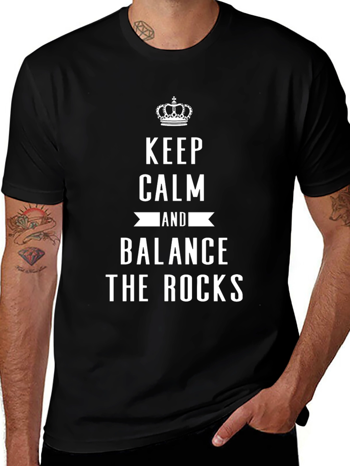 Keep Calm and Balance the Rocks Graphic Tee
