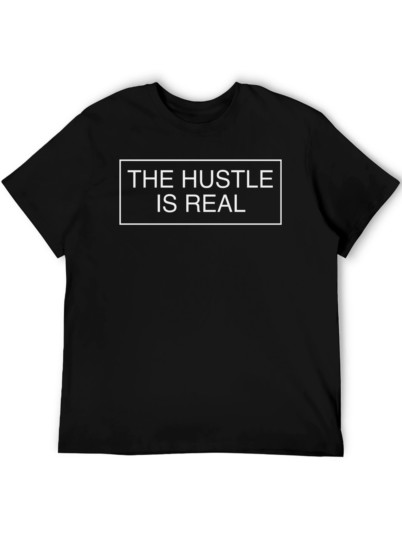 The Hustle Is Real Graphic Tee - Black