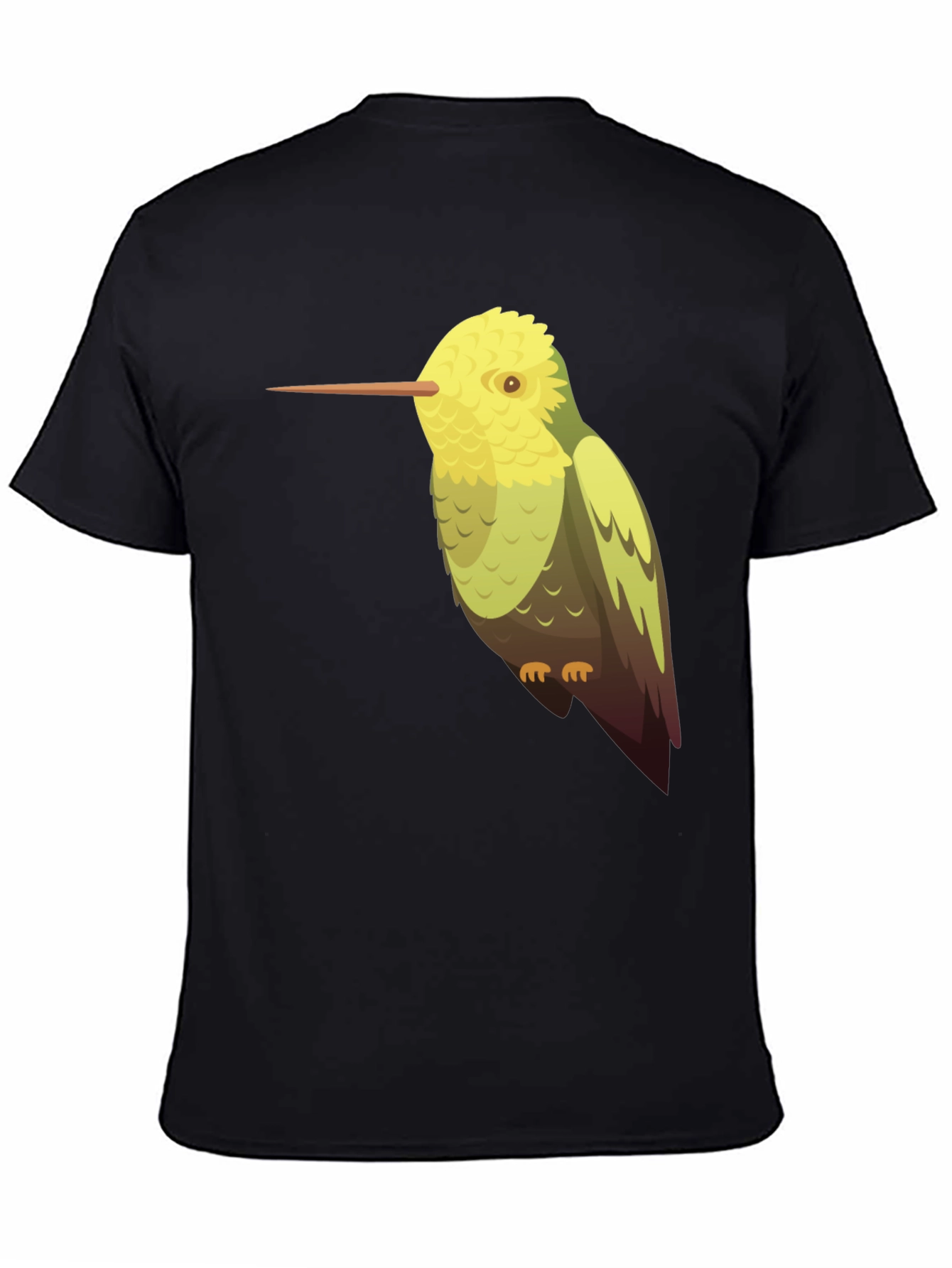 Hummingbird Graphic Tee - Black Cotton Blend
