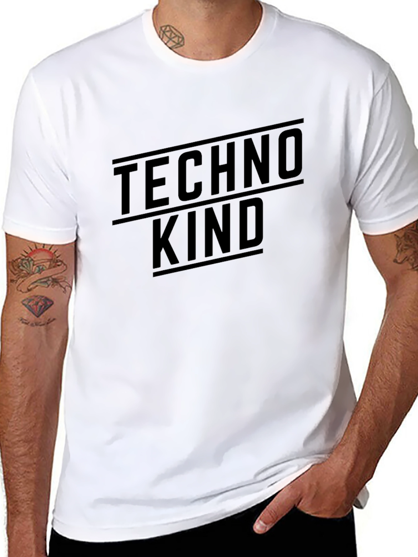 Techno Kind Graphic Tee - Modern Style