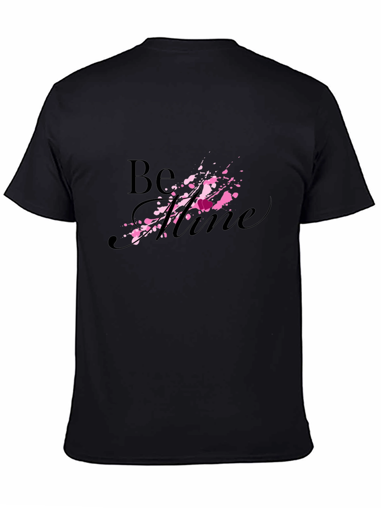 Be Mine Valentines Day Graphic Tee - Black