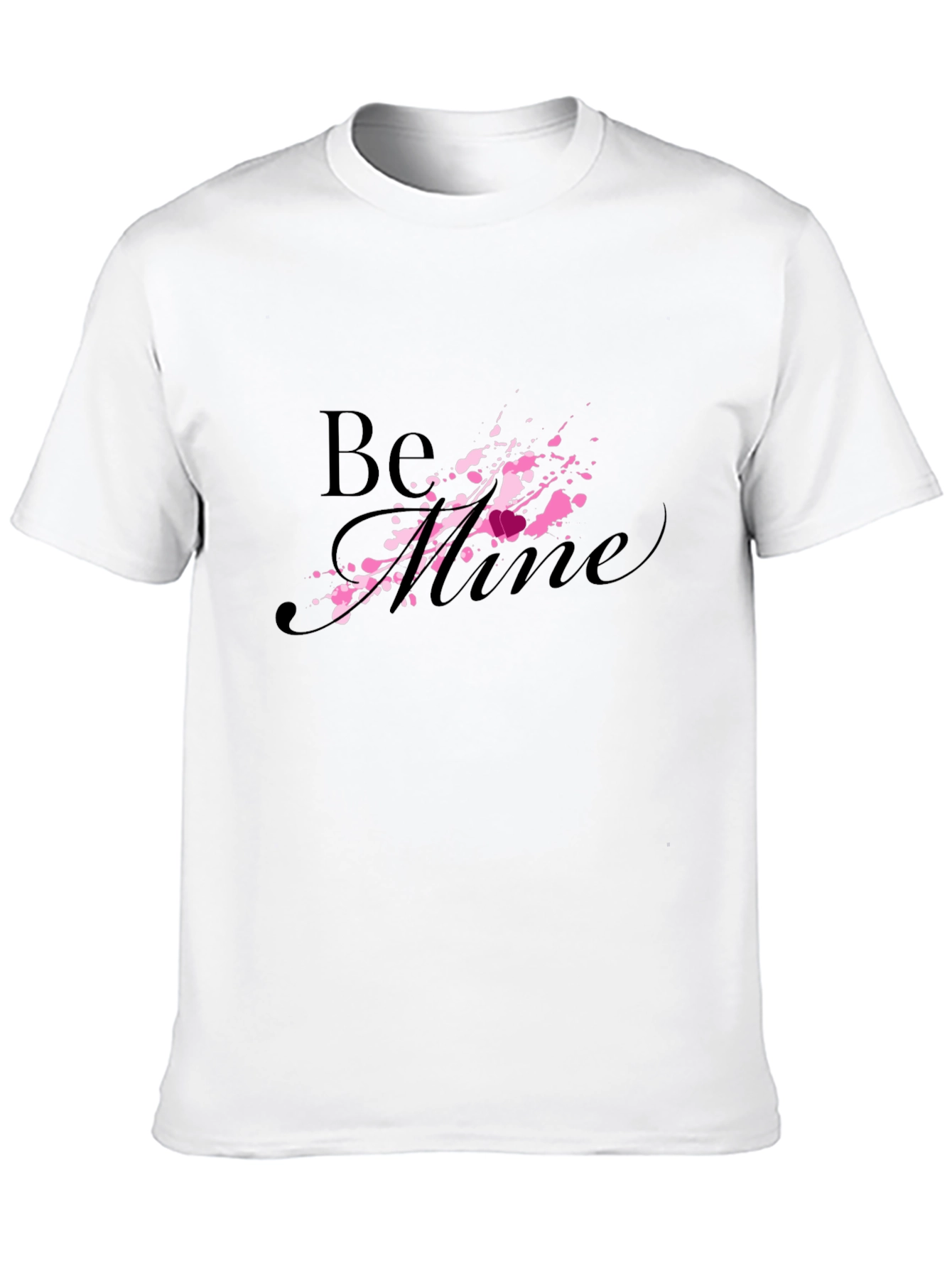 Be Mine Valentines Day Graphic Tee - Black
