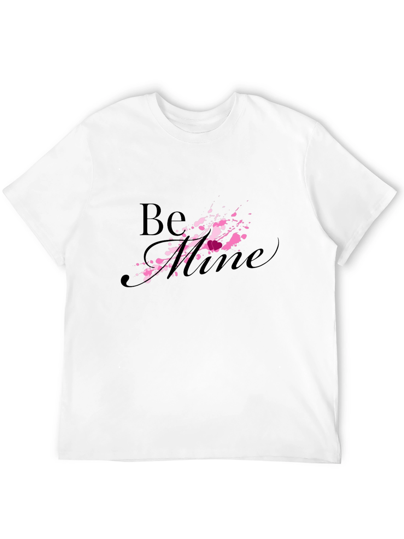 Be Mine Valentines Day Graphic Tee - Black