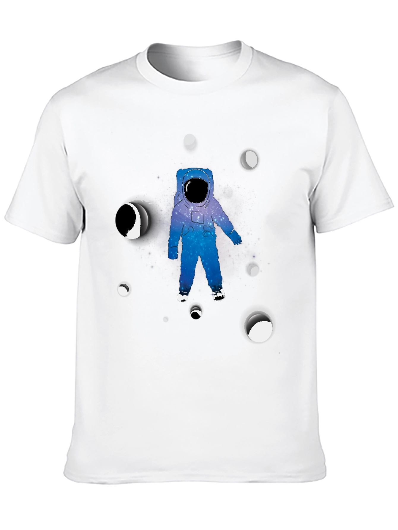 Astronaut Graphic Print Black T-Shirt