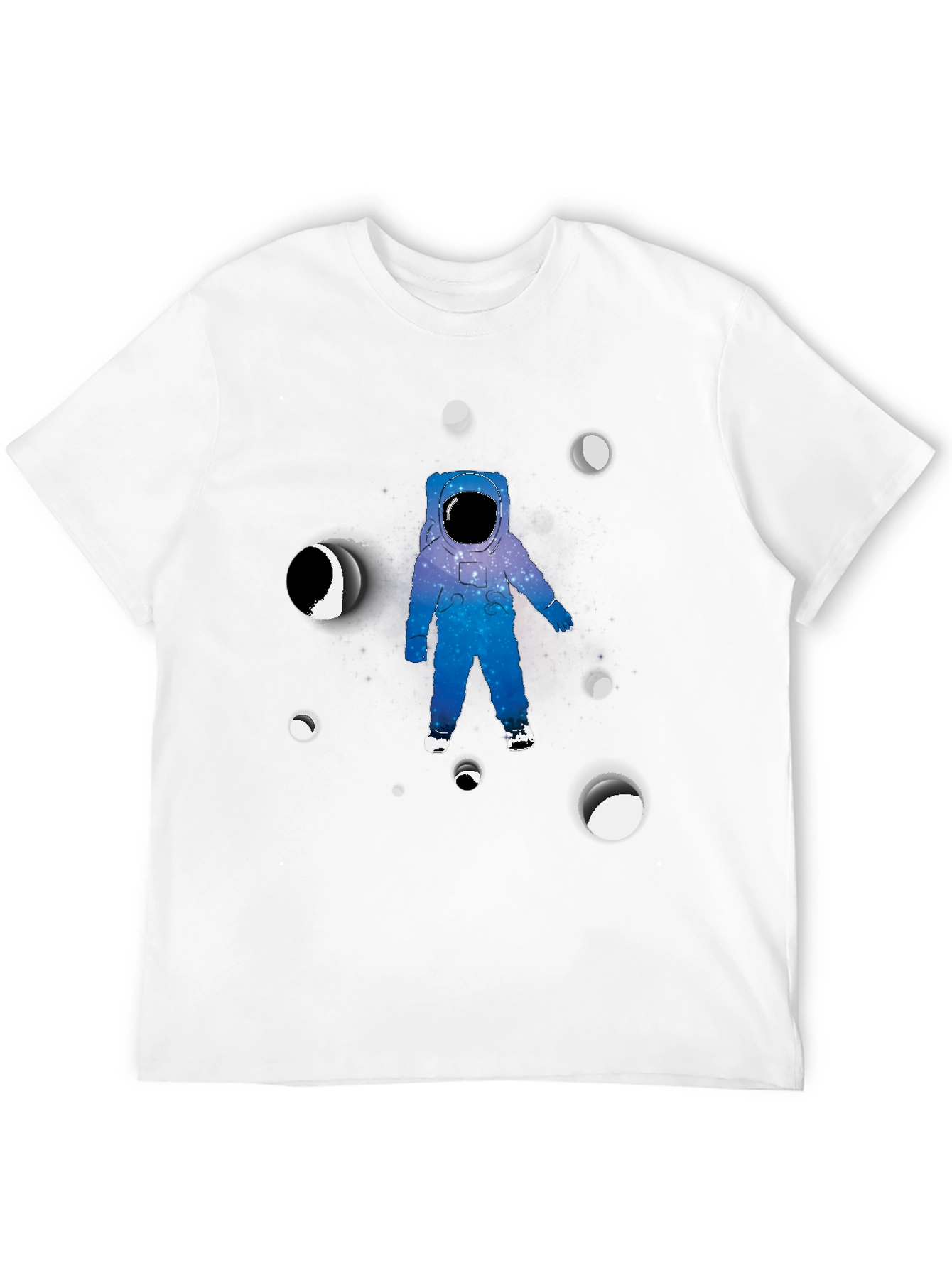 Astronaut Graphic Print Black T-Shirt