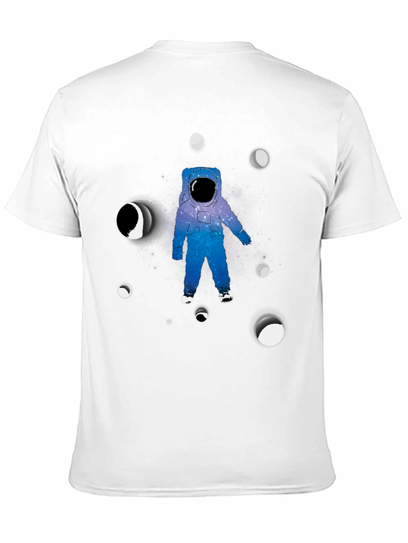 Astronaut Graphic Print Black T-Shirt