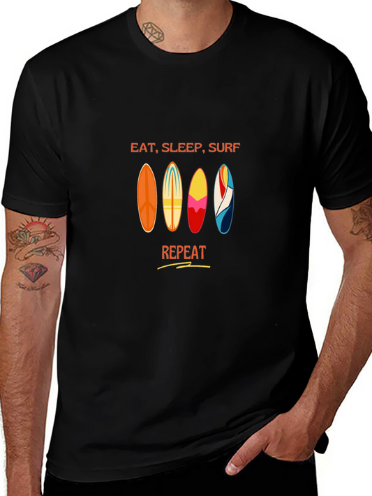 Eat Sleep Surf Repeat Graphic Tee