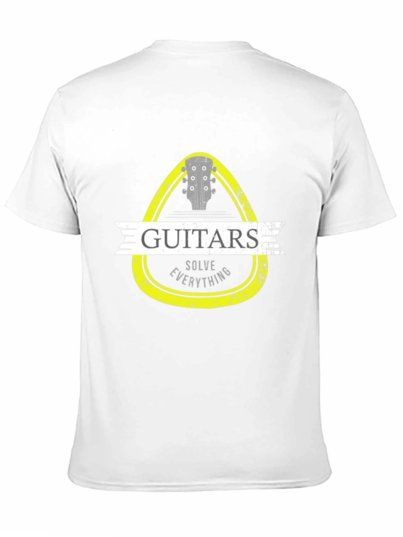 Guitars Solve Everything Graphic Tee - Music Lover T-Shirt