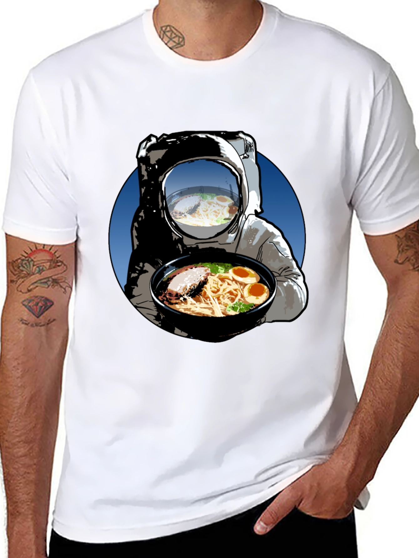 Astronaut Ramen T-Shirt - Space Foodie Tee