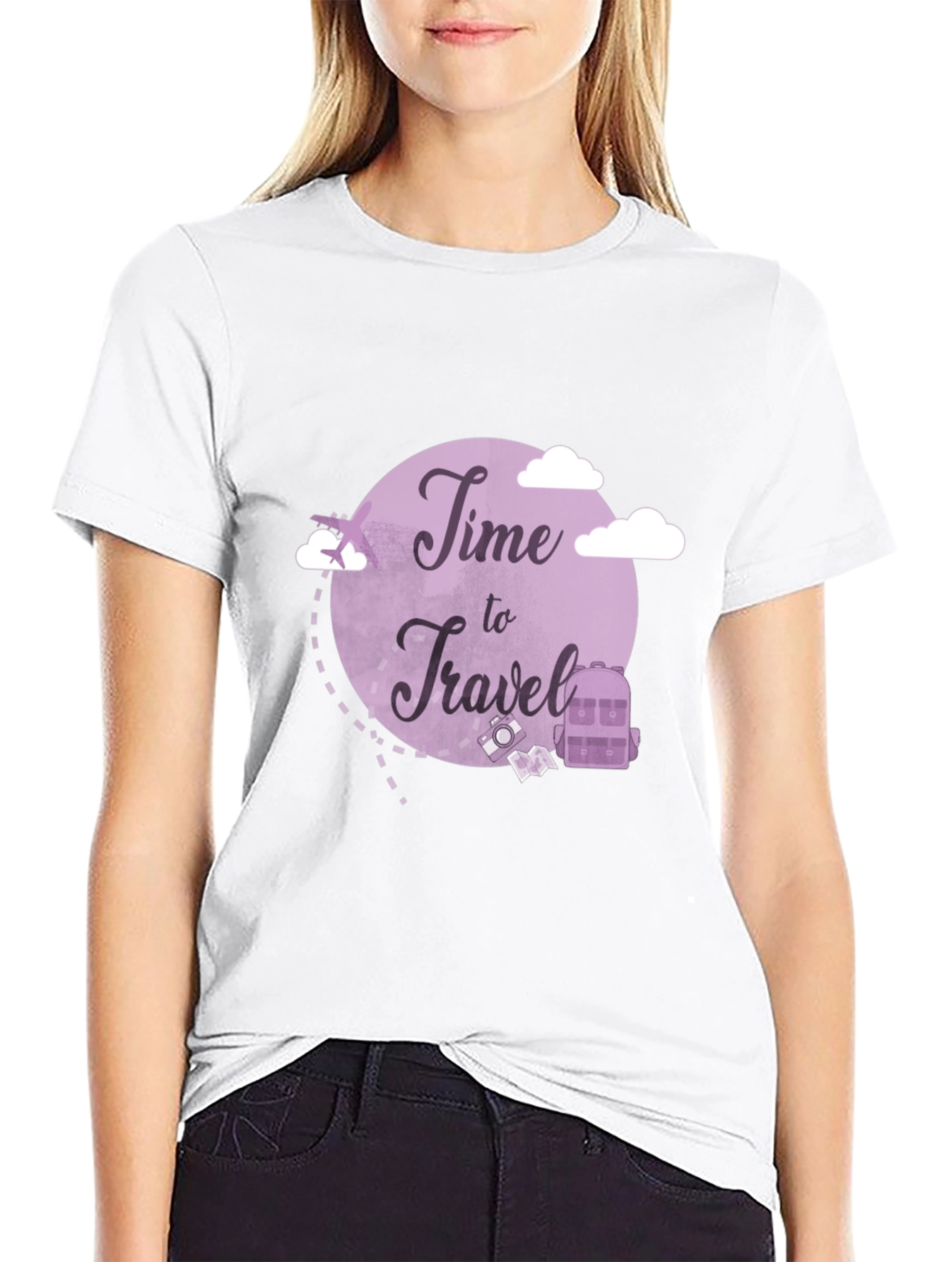 Time to Travel Graphic Tee - Black