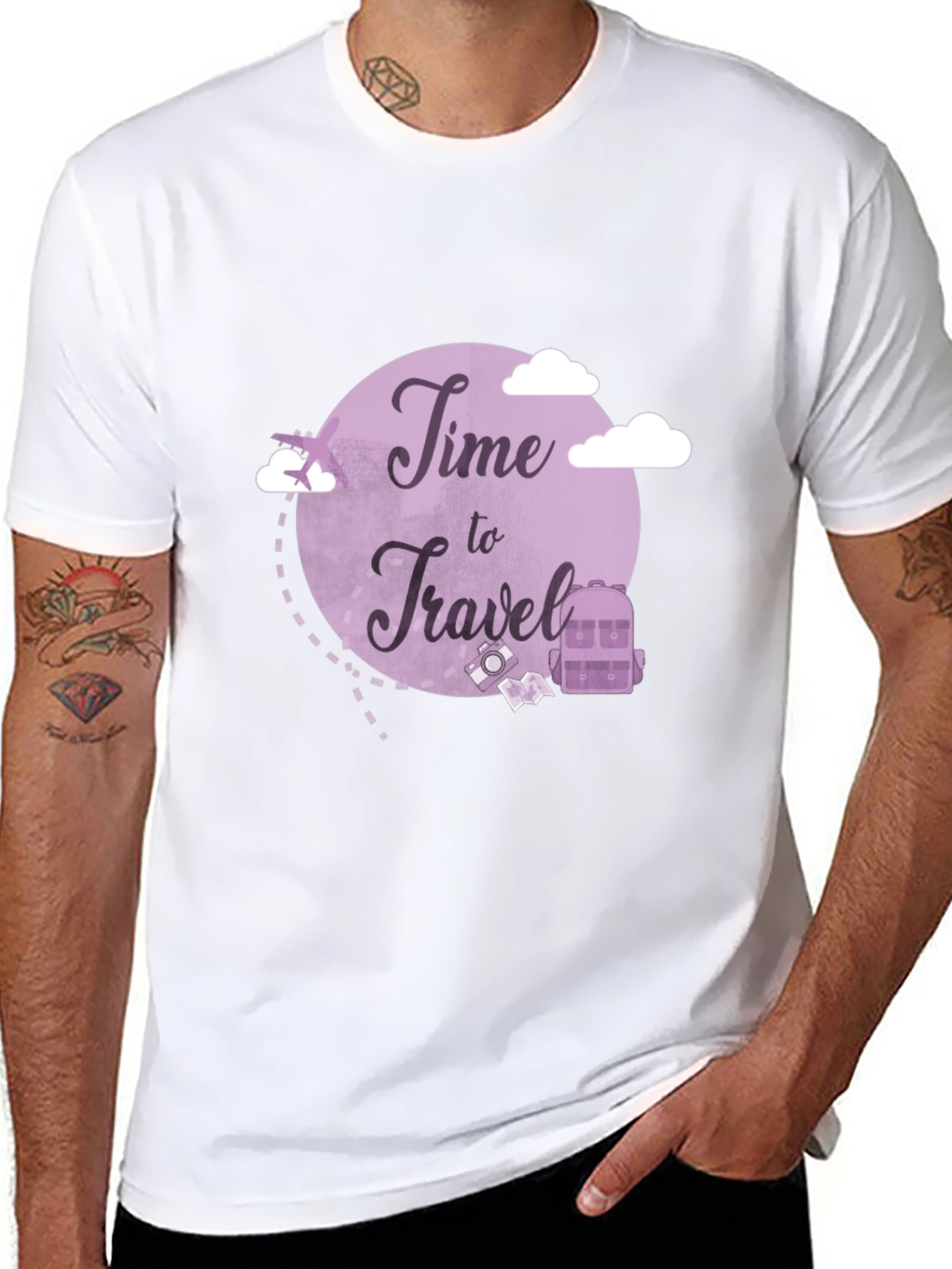 Time to Travel Graphic Tee - Black