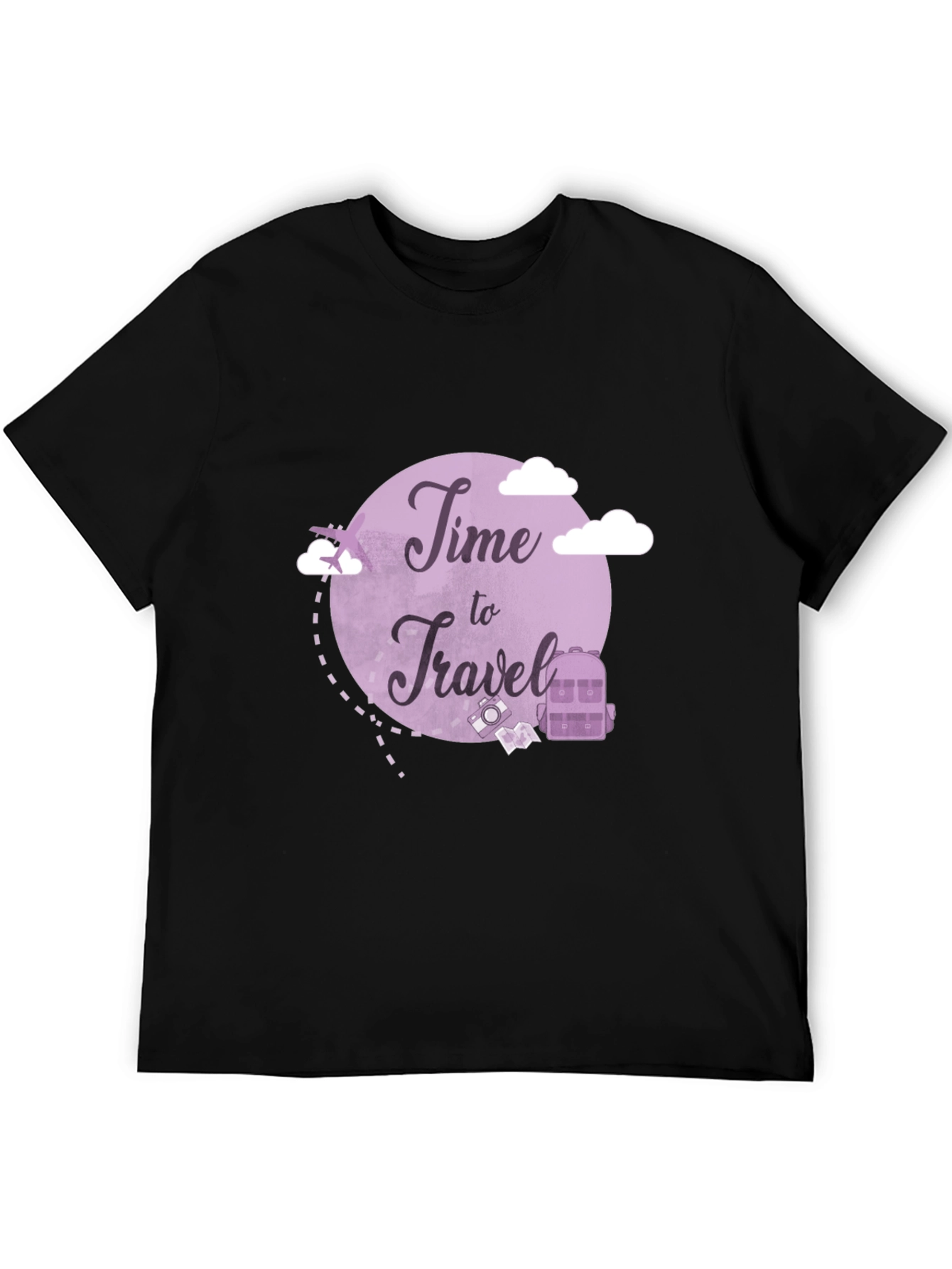 Time to Travel Graphic Tee - Black