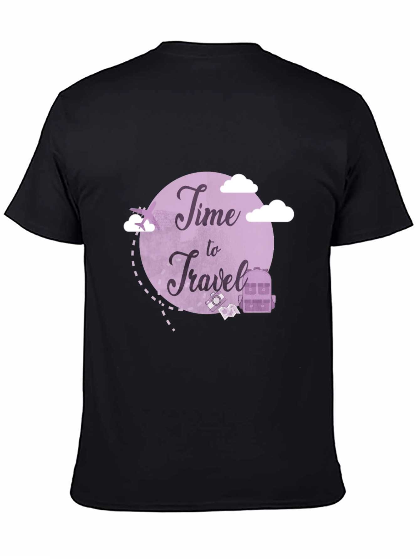 Time to Travel Graphic Tee - Black