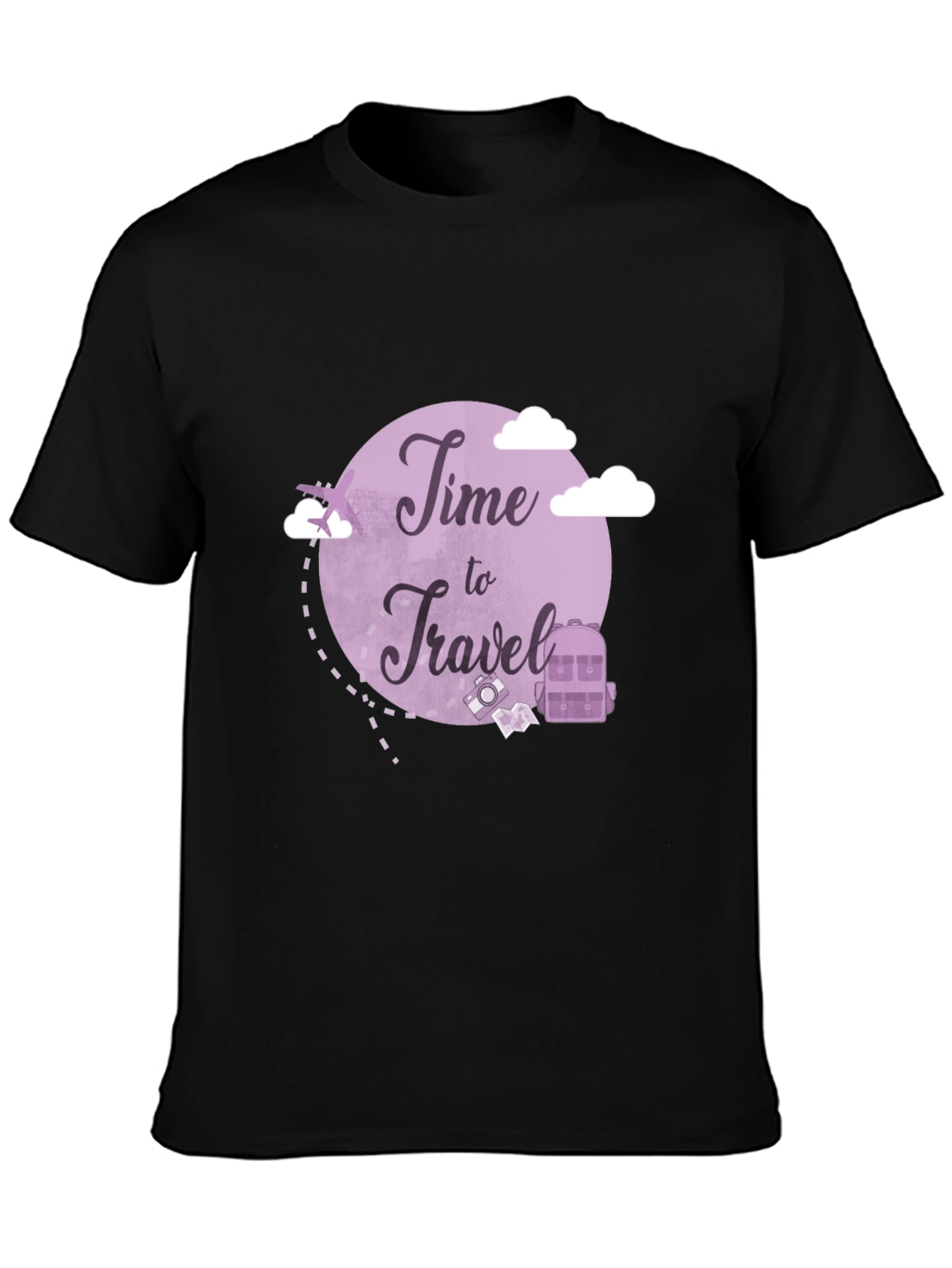 Time to Travel Graphic Tee - Black