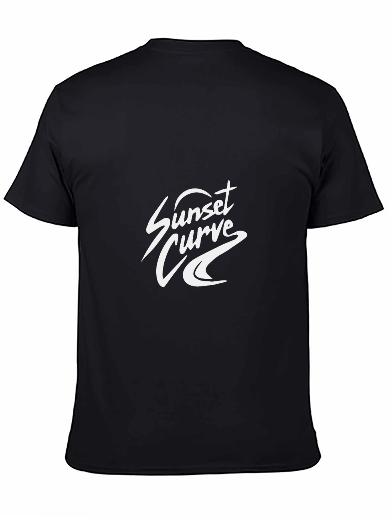 Sunset Curve Band Tee - Retro Black T-Shirt