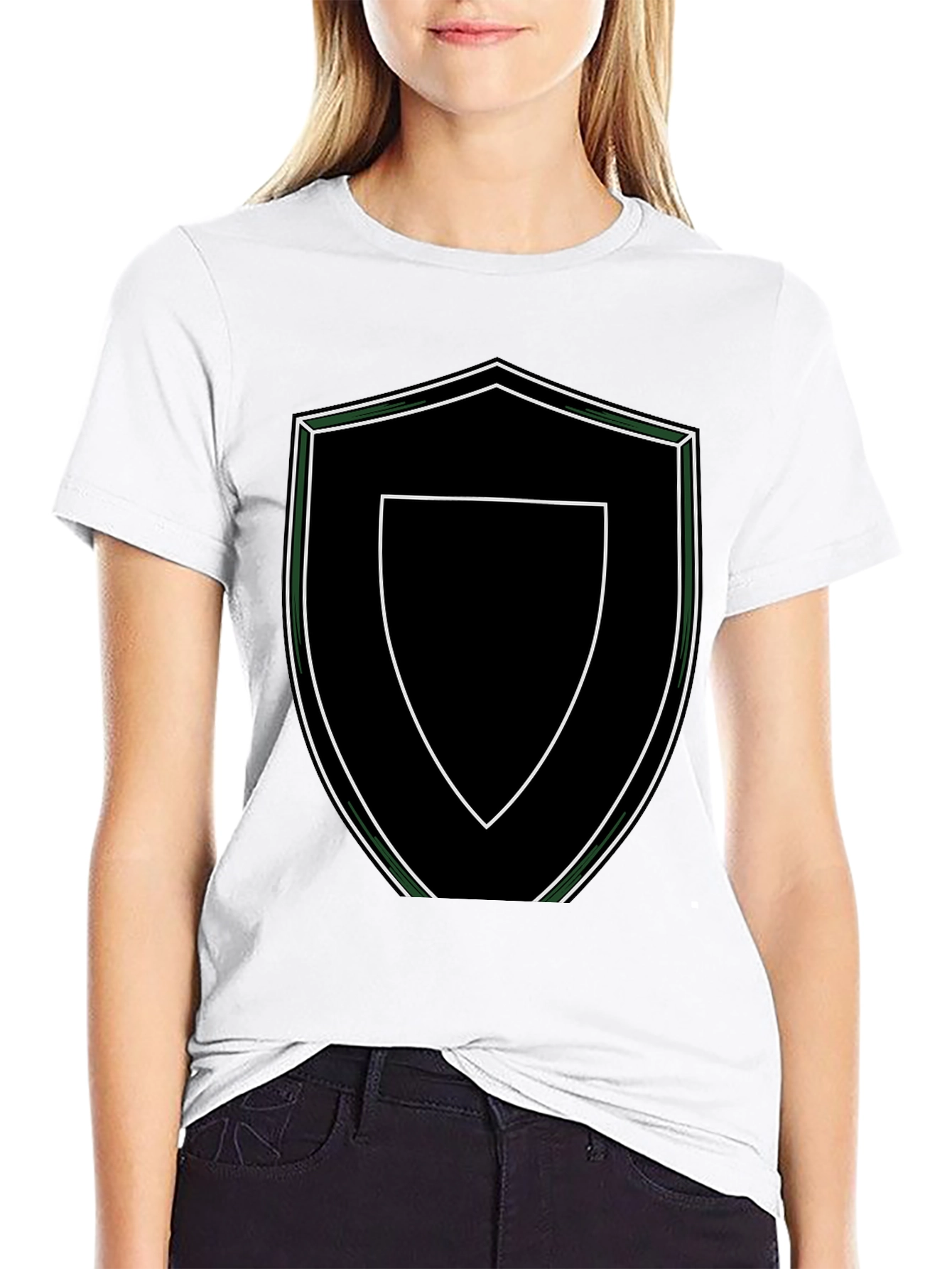 Shield Graphic Tee - Black Stylish T-Shirt