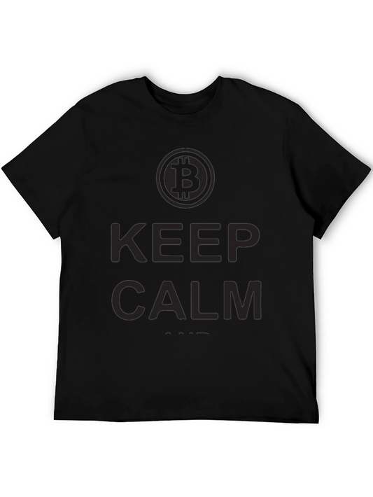Bitcoin Keep Calm Black T-Shirt