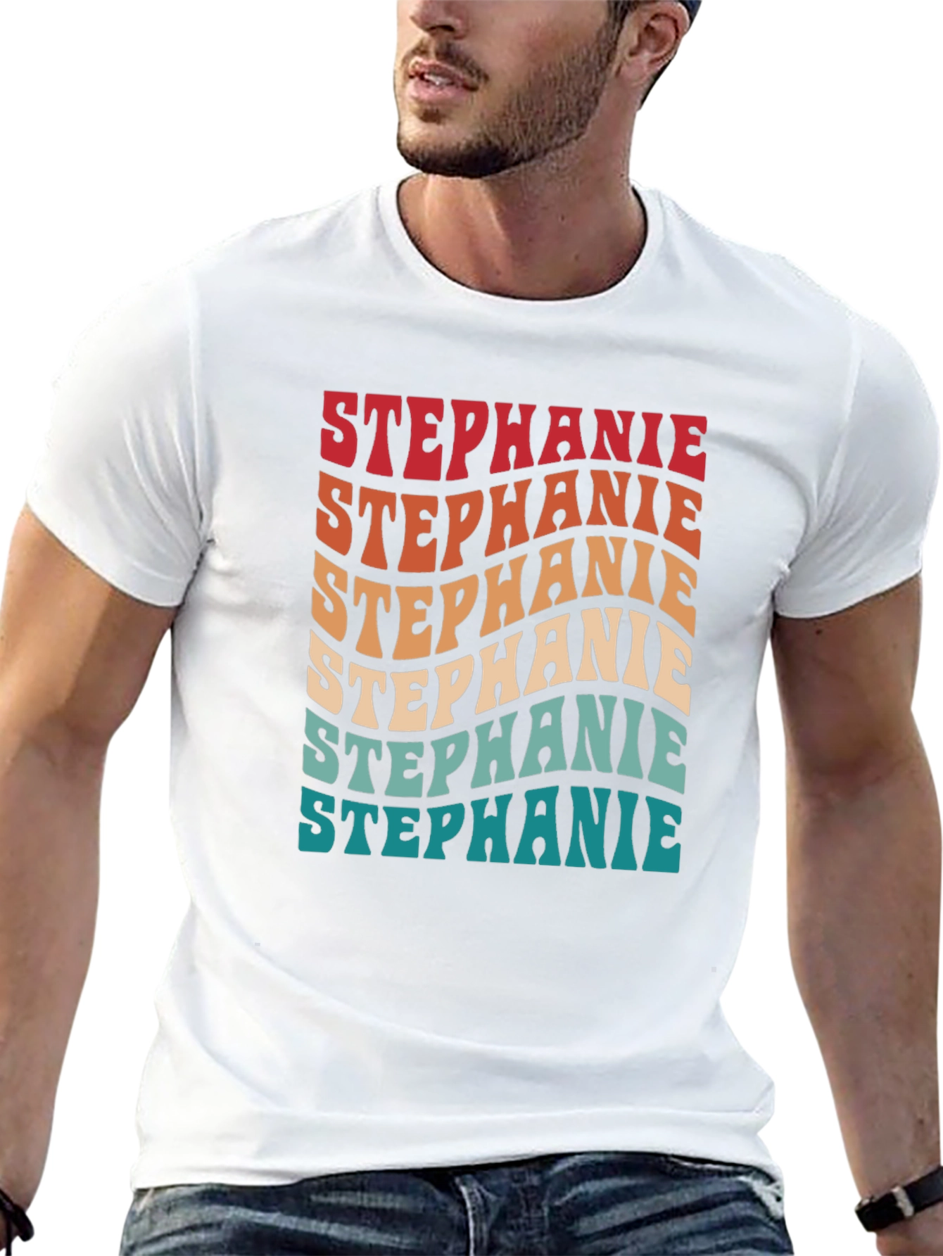 Retro Stephanie Tee - Groovy Custom Name Shirt