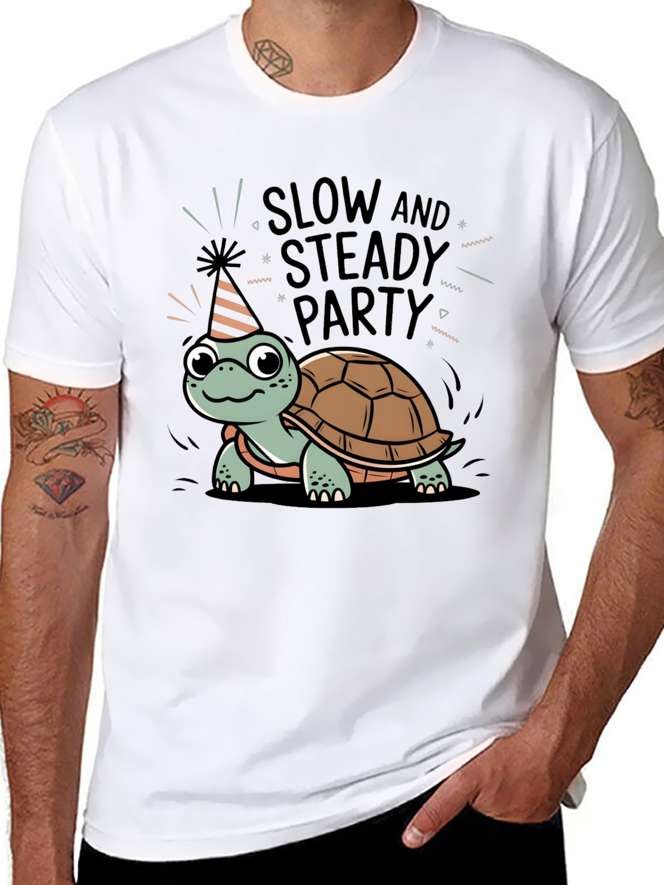 Slow & Steady Party Turtle T-Shirt