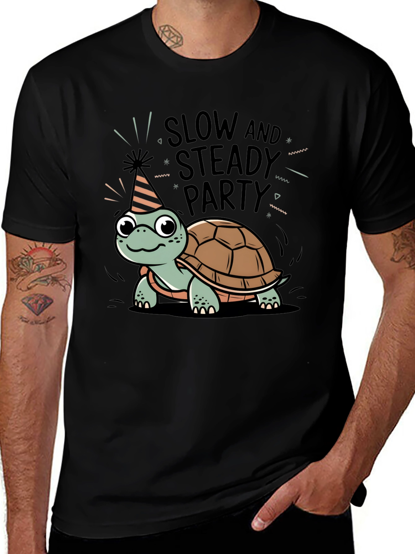 Slow & Steady Party Turtle T-Shirt
