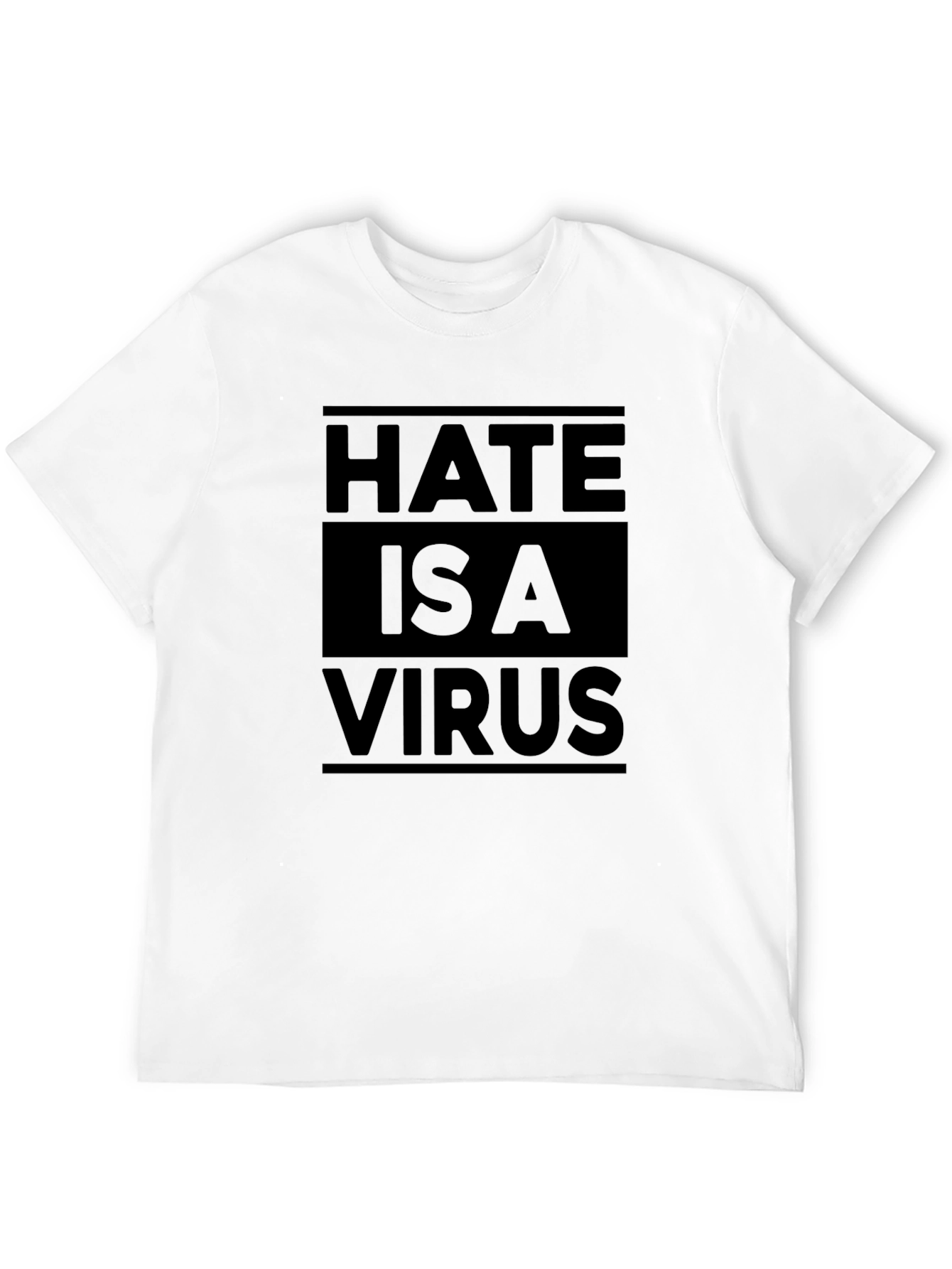 Hate is a Virus Graphic T-Shirt - Black