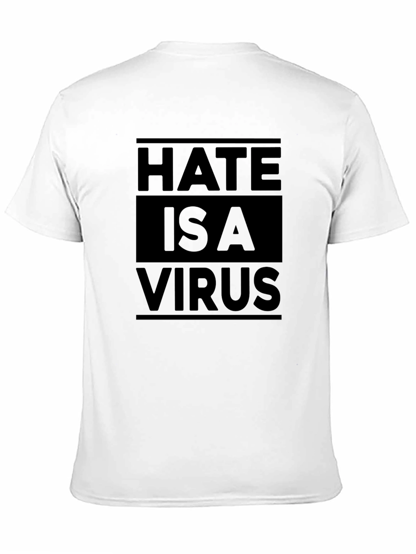 Hate is a Virus Graphic T-Shirt - Black