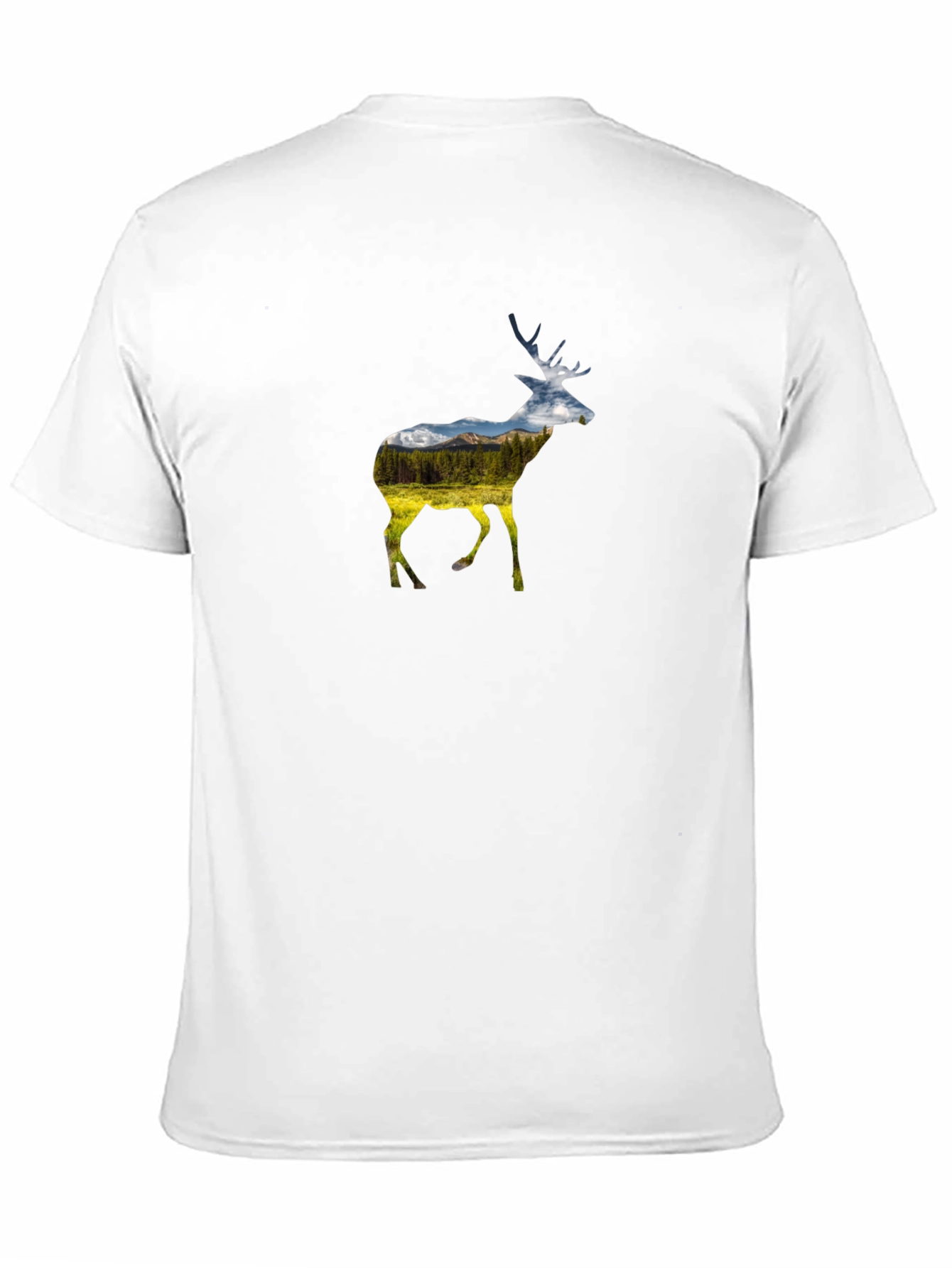 Nature Deer Graphic Black Tee