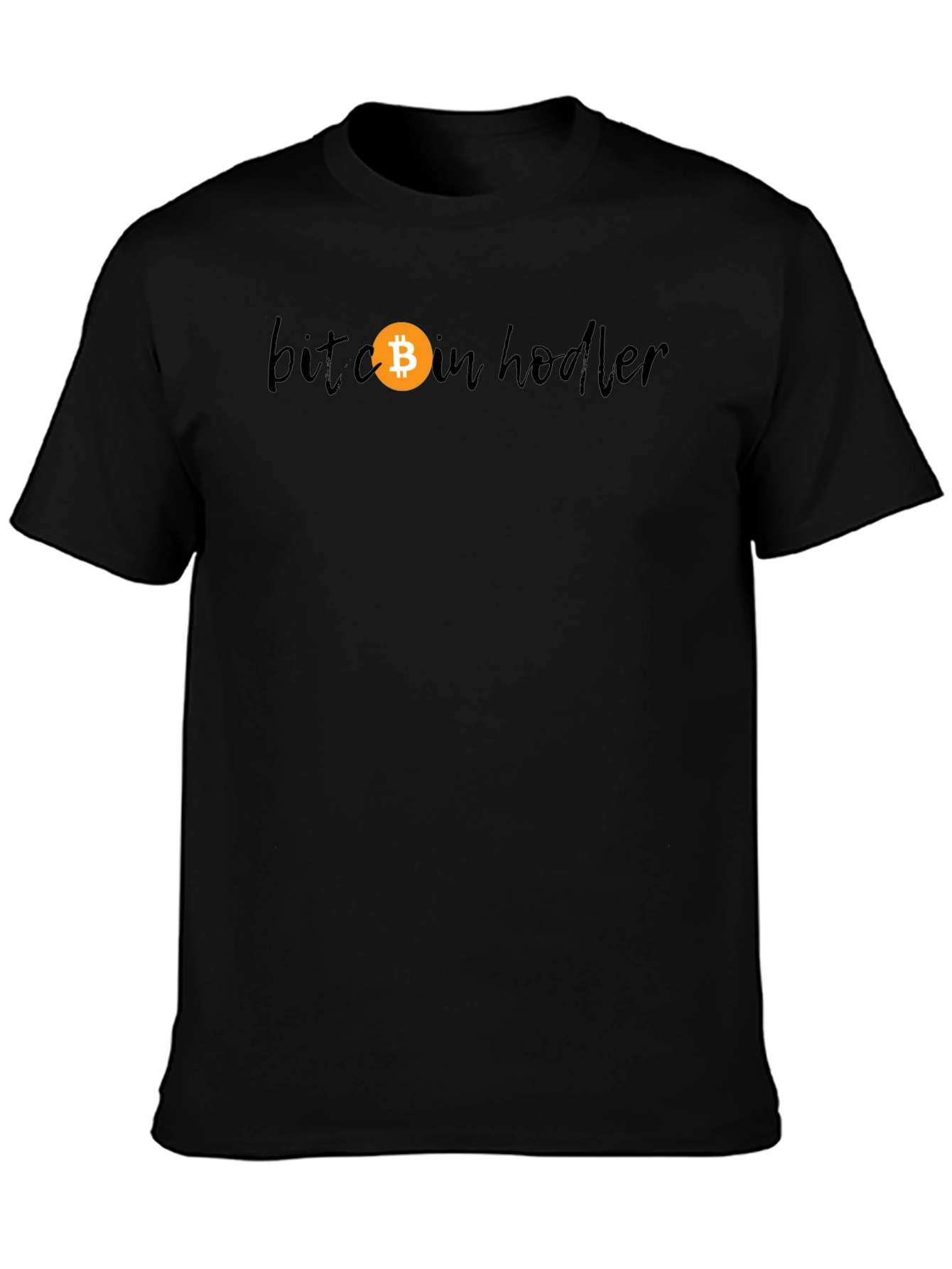 Bitcoin HODLer Black T-Shirt Crypto Design