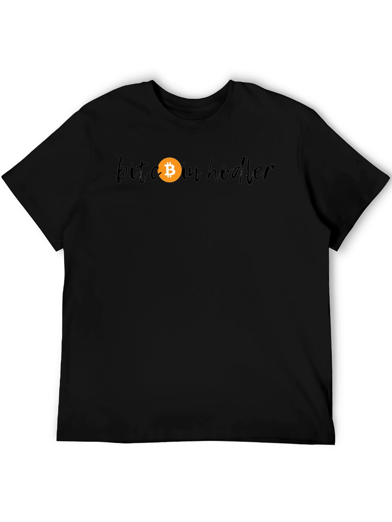 Bitcoin HODLer Black T-Shirt Crypto Design