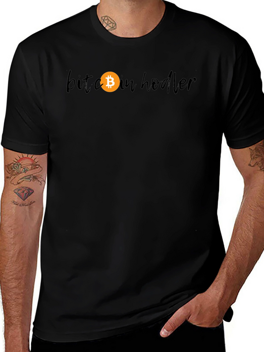 Bitcoin HODLer Black T-Shirt Crypto Design