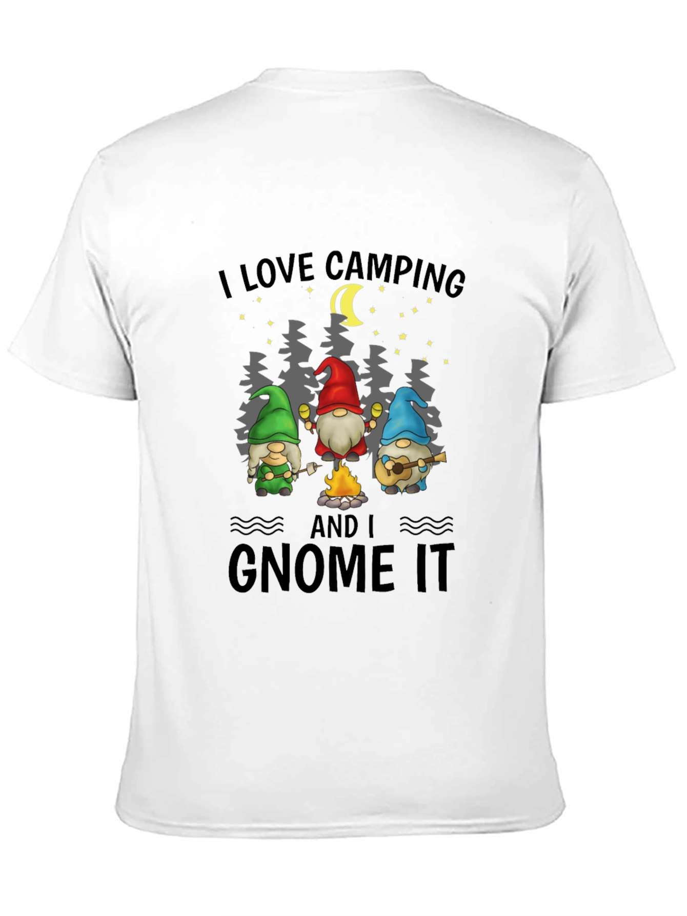 I Love Camping and I Gnome It Black T-Shirt