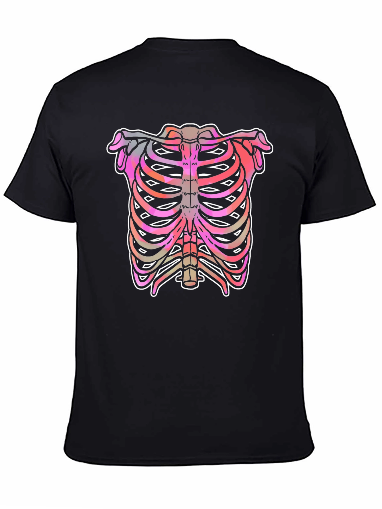 Rib Cage Graphic Tee - Unique Halloween Shirt