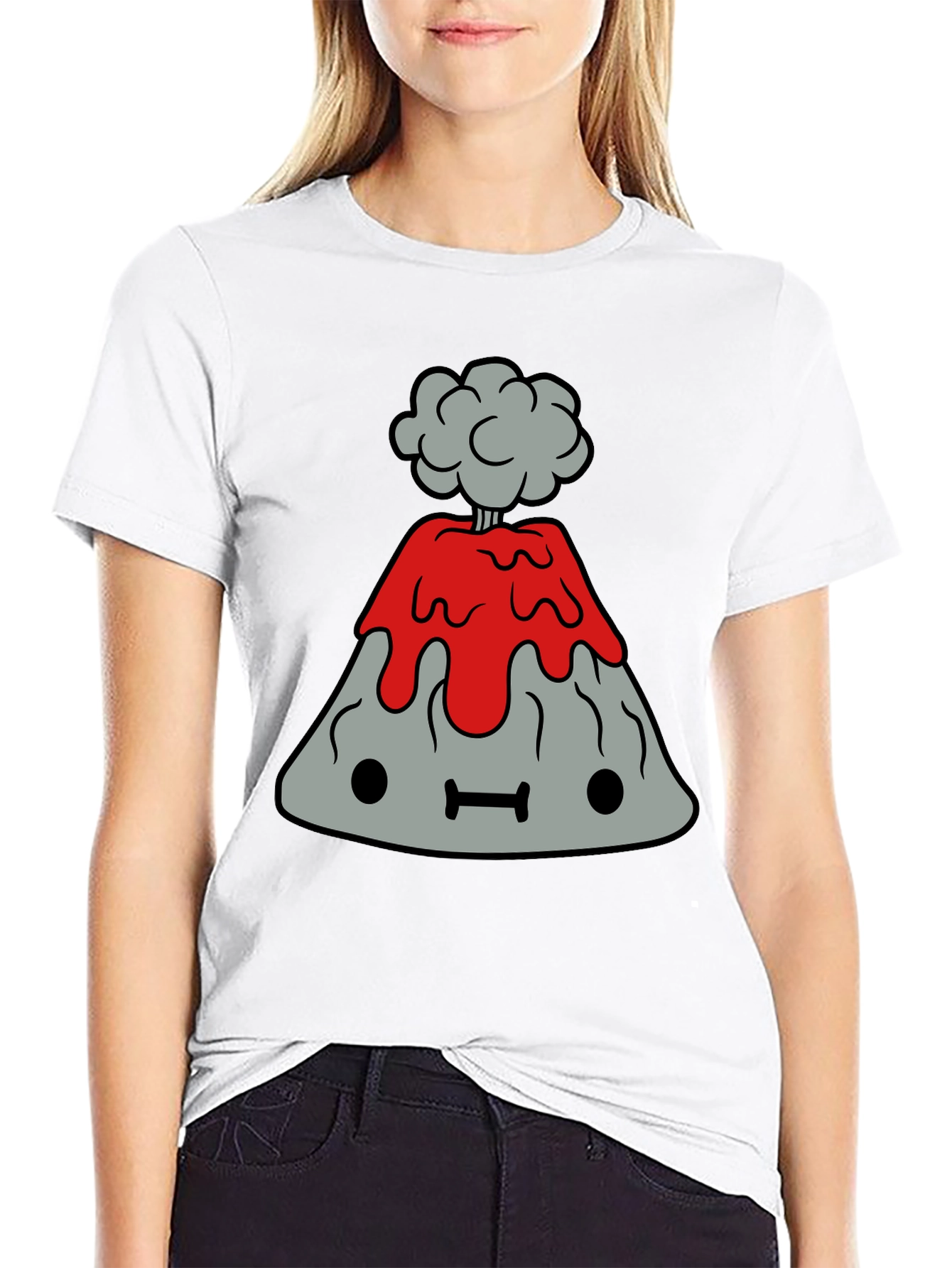 Cartoon Volcano Graphic Tee
