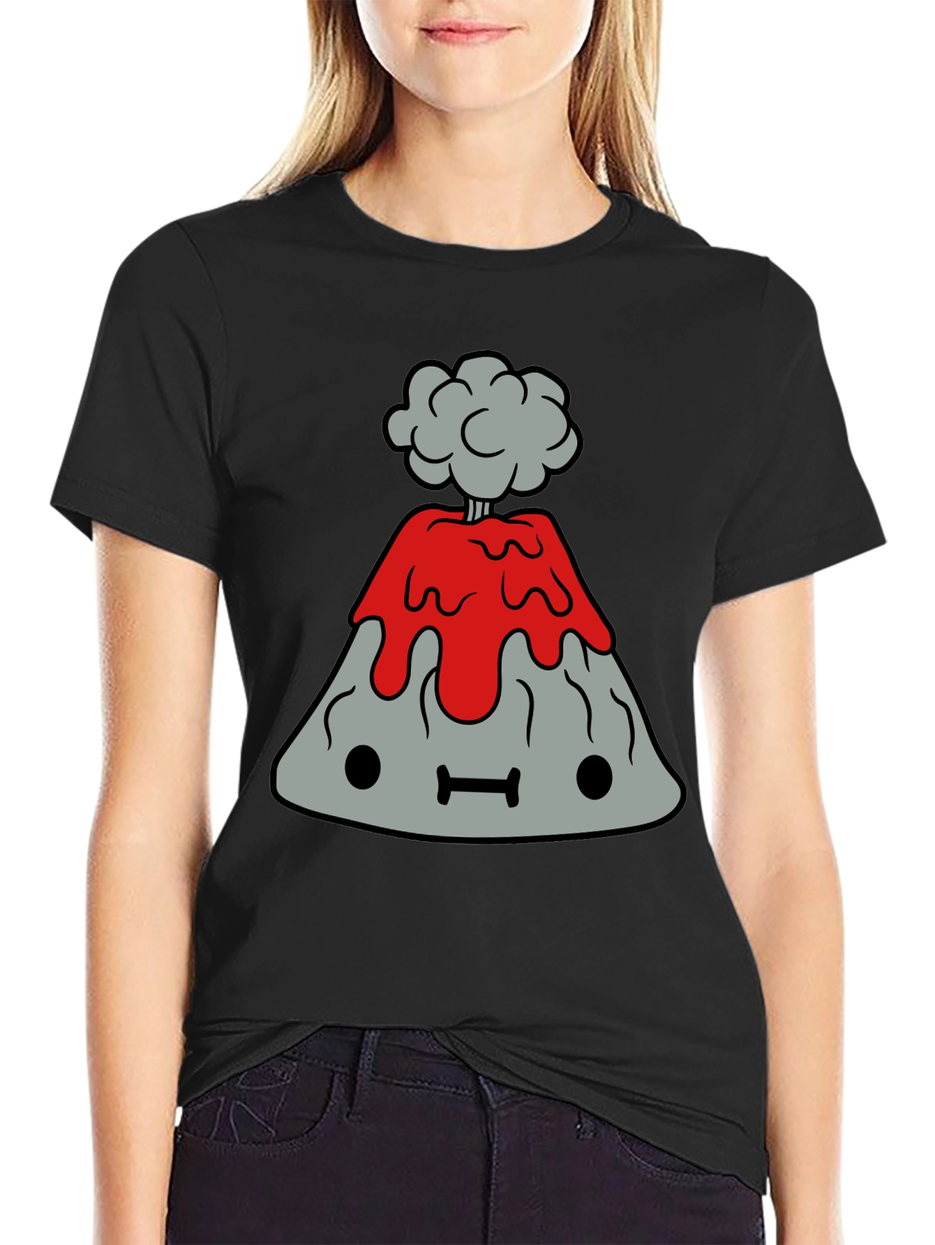Cartoon Volcano Graphic Tee