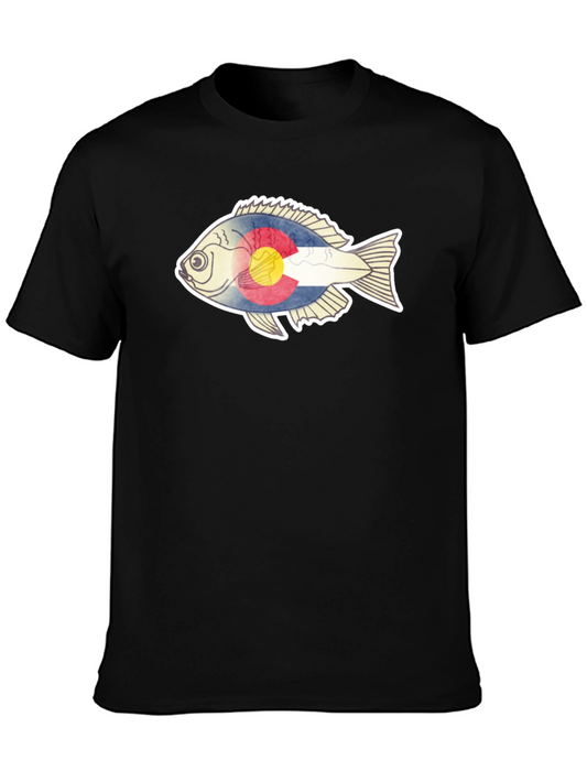 Colorado Flag Fish Graphic T-Shirt