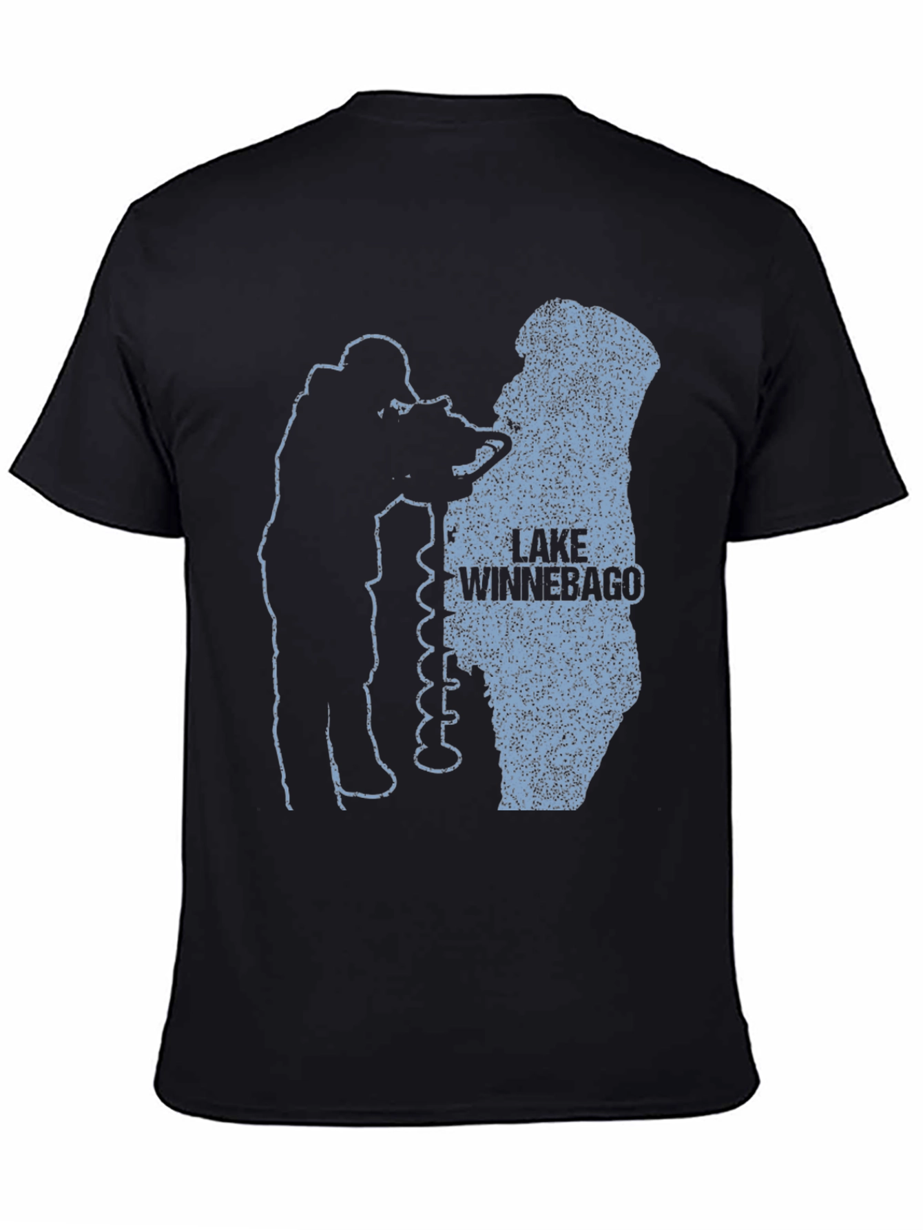 Lake Winnebago Ice Fishing Graphic T-Shirt