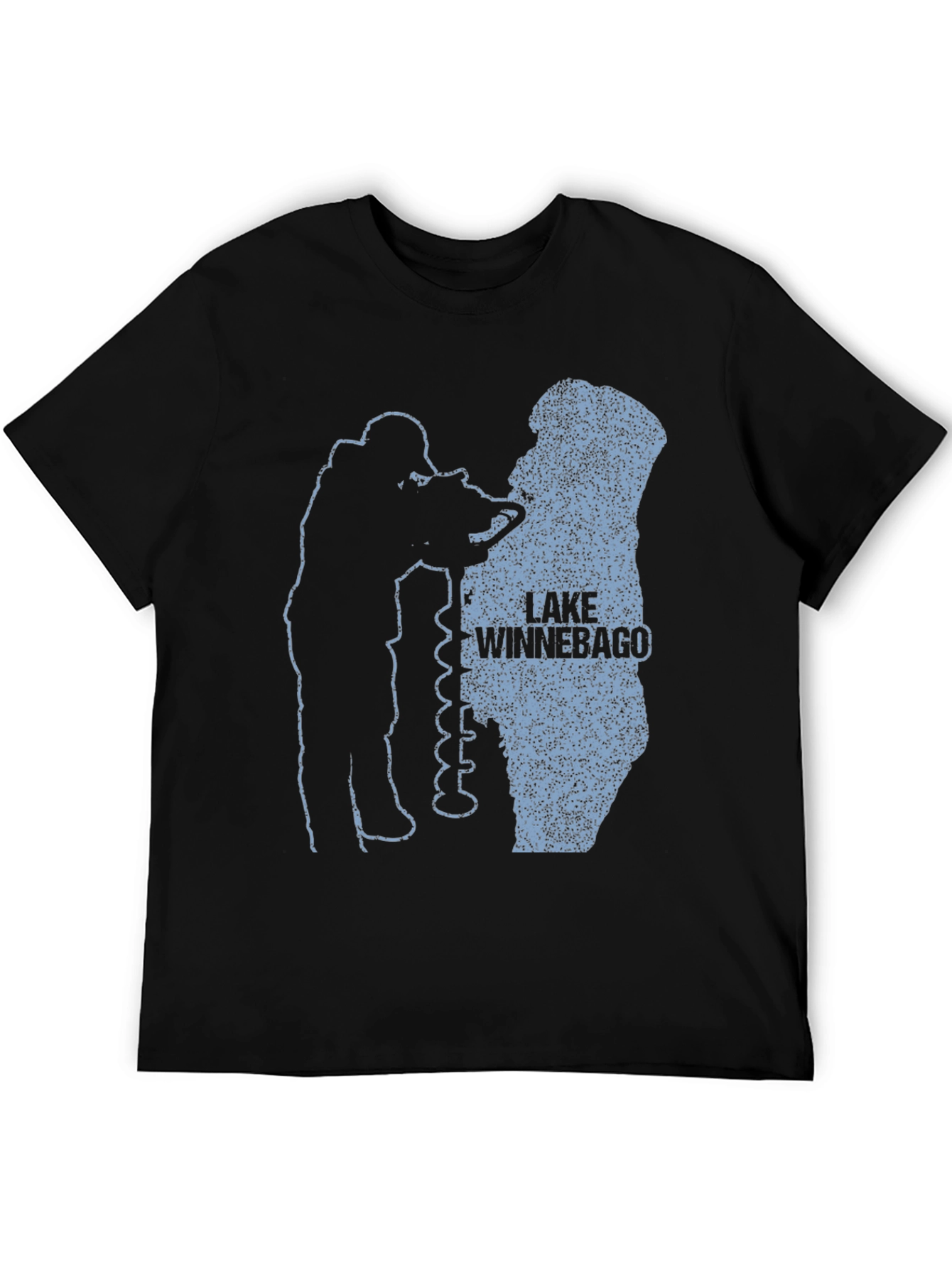 Lake Winnebago Ice Fishing Graphic T-Shirt