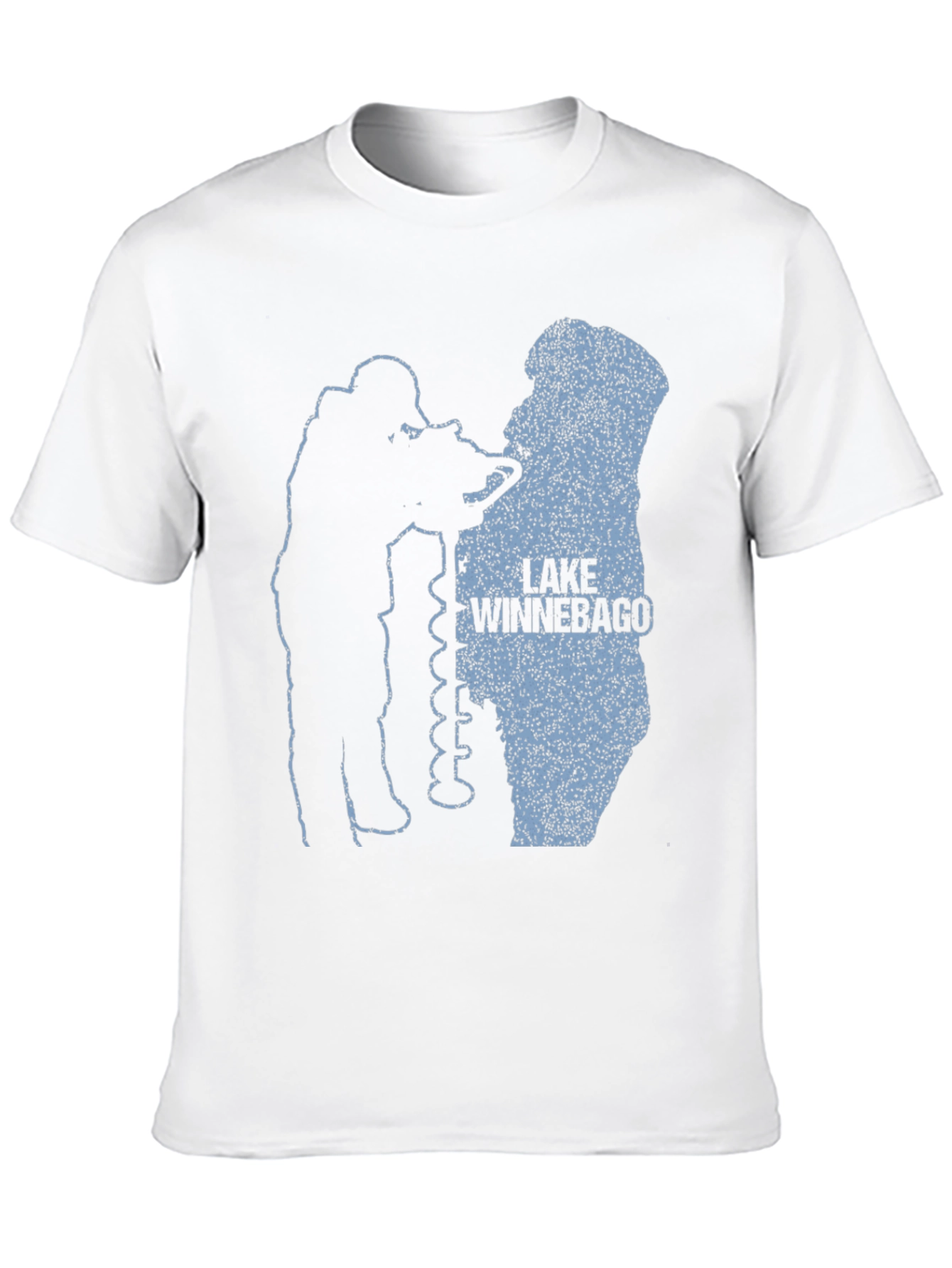 Lake Winnebago Ice Fishing Graphic T-Shirt